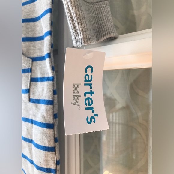 NWT Carter’s size 12 mo “Cute And Charming Little Guy” fox zip up hooded romper - Picture 9 of 9